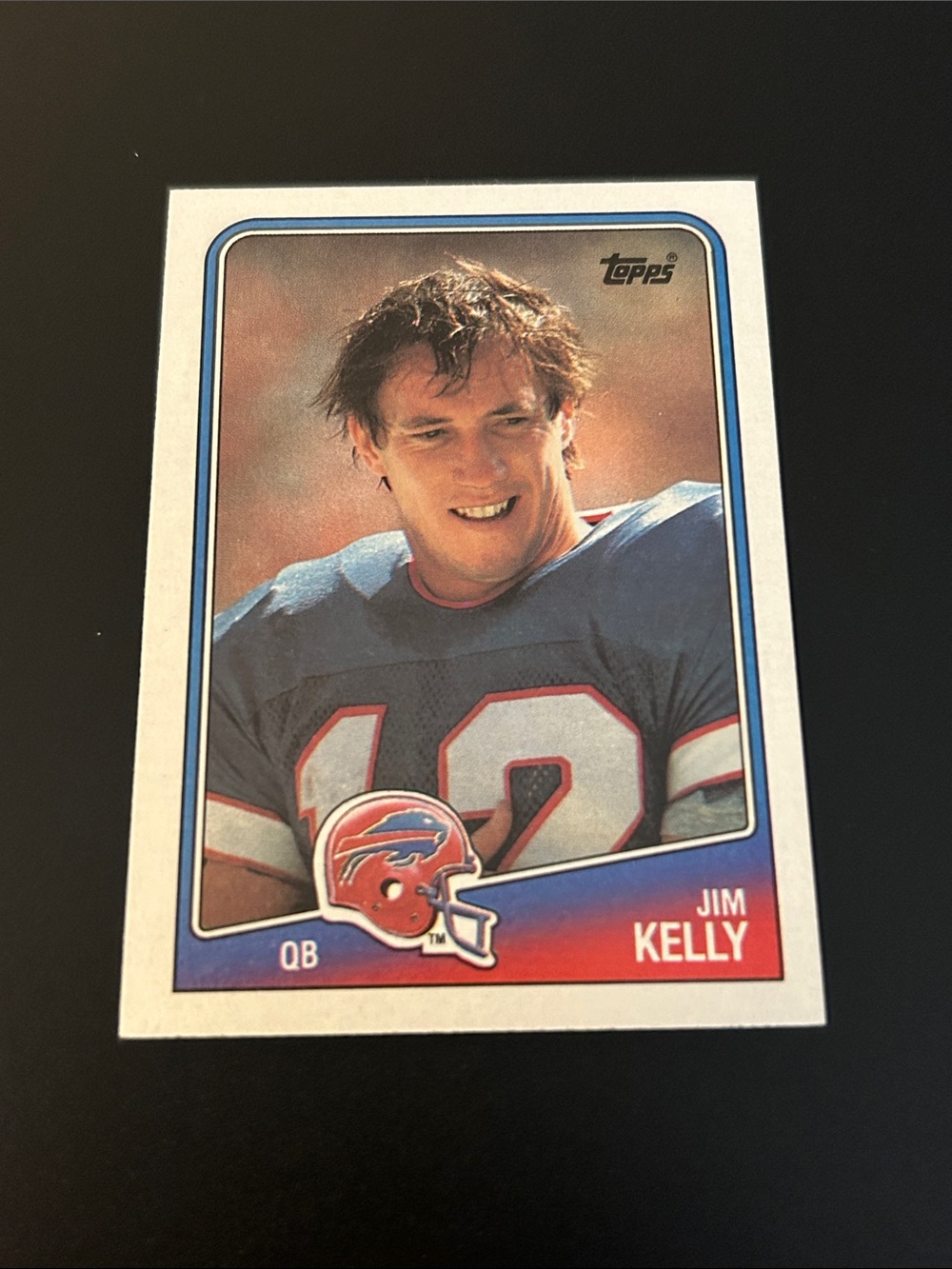 Topps Jim Kelly Buffalo Bills Football Card - Blue & Red Accent